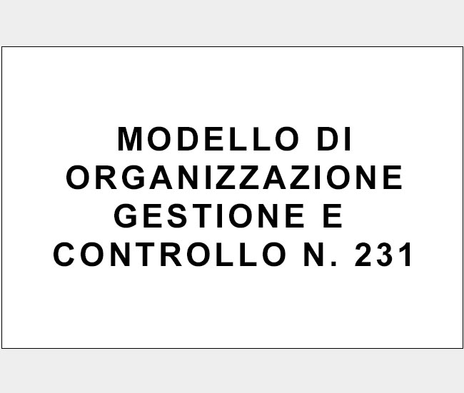 Modello di Organizzazione Gestione e Controllo n. 231
